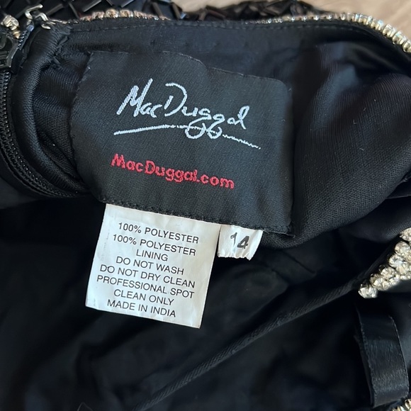 Mac Duggal Black Maxi Dress with Gold Accents - Picture 10 of 12